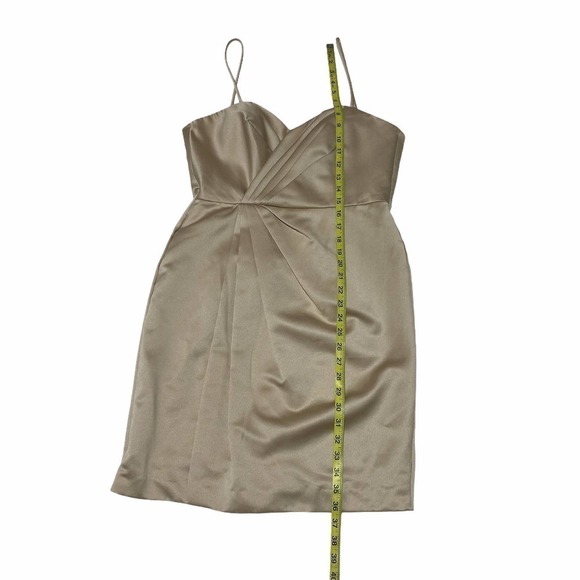 CITY Triangles Gold Ruffled Sleeveless Dress 9 - Picture 9 of 12